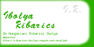 ibolya ribarics business card